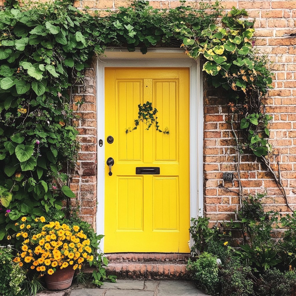 Sunflower Yellow Front Door Paint Colour