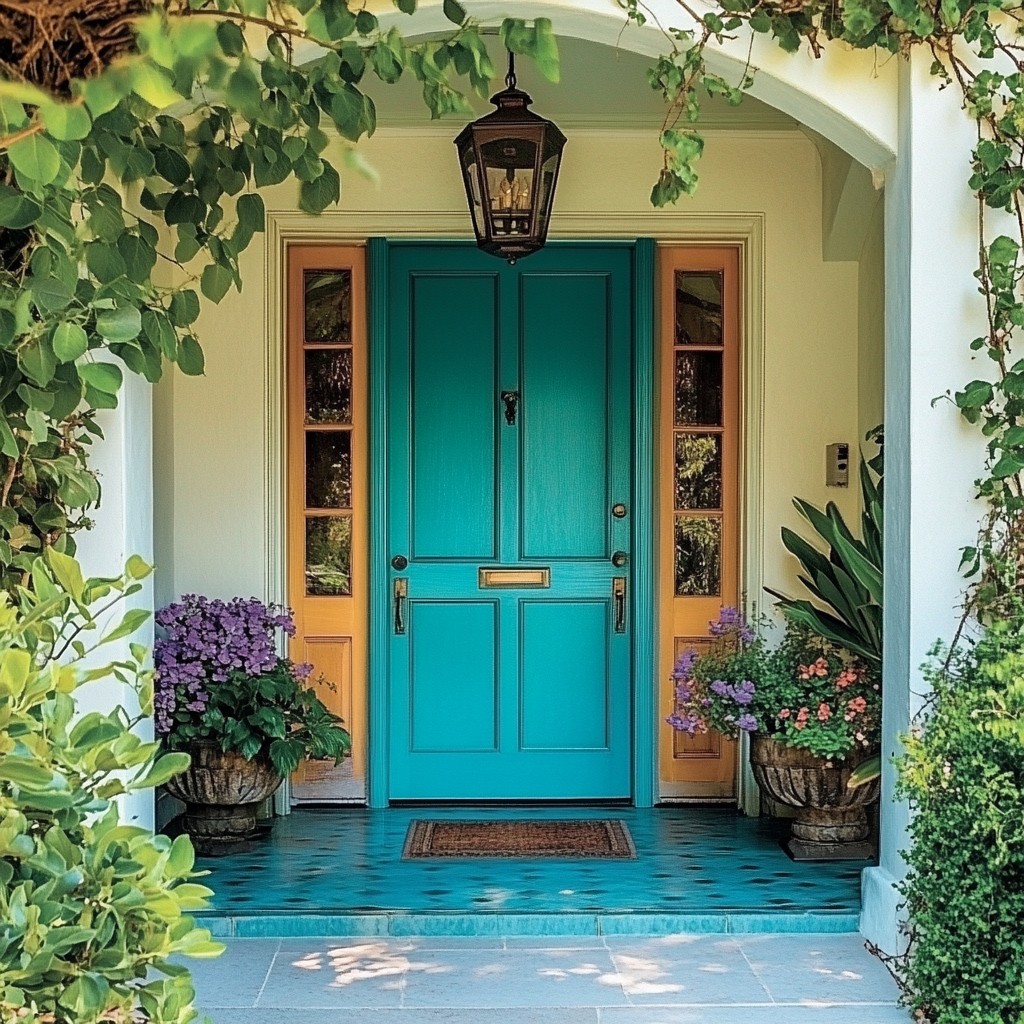 Teal Front Door Colour Idea