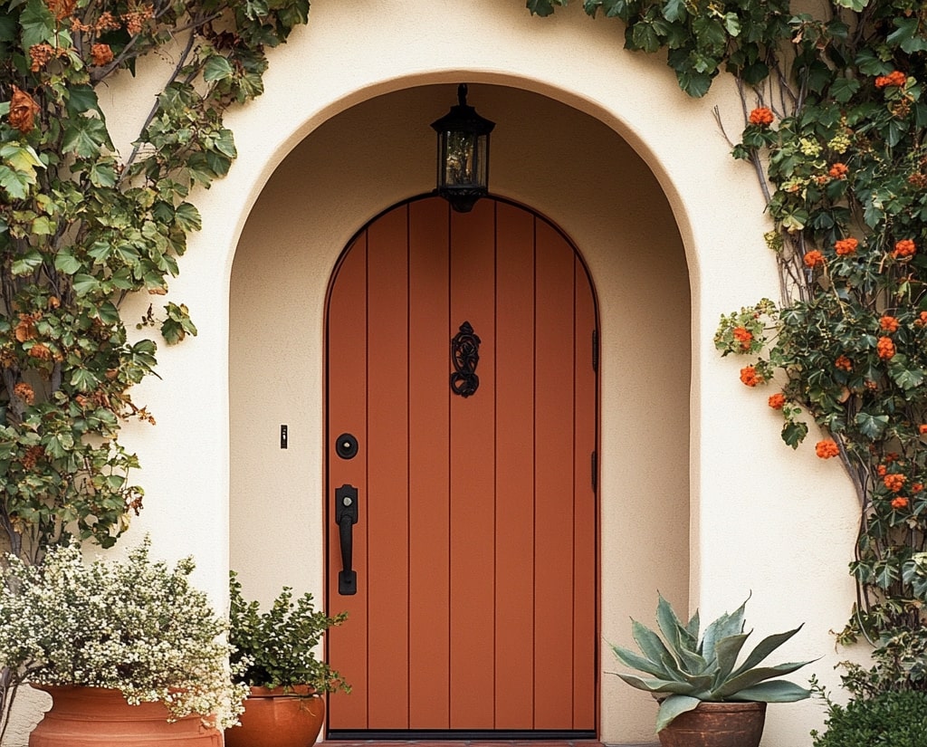 Terracotta Colour Front Door  Terracotta Front Door Paint Colour Design