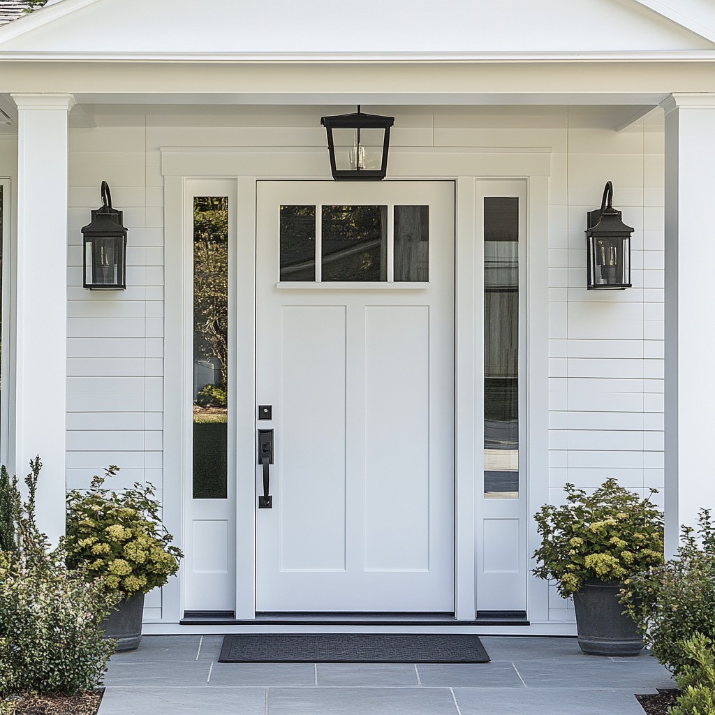 White Front Door Design