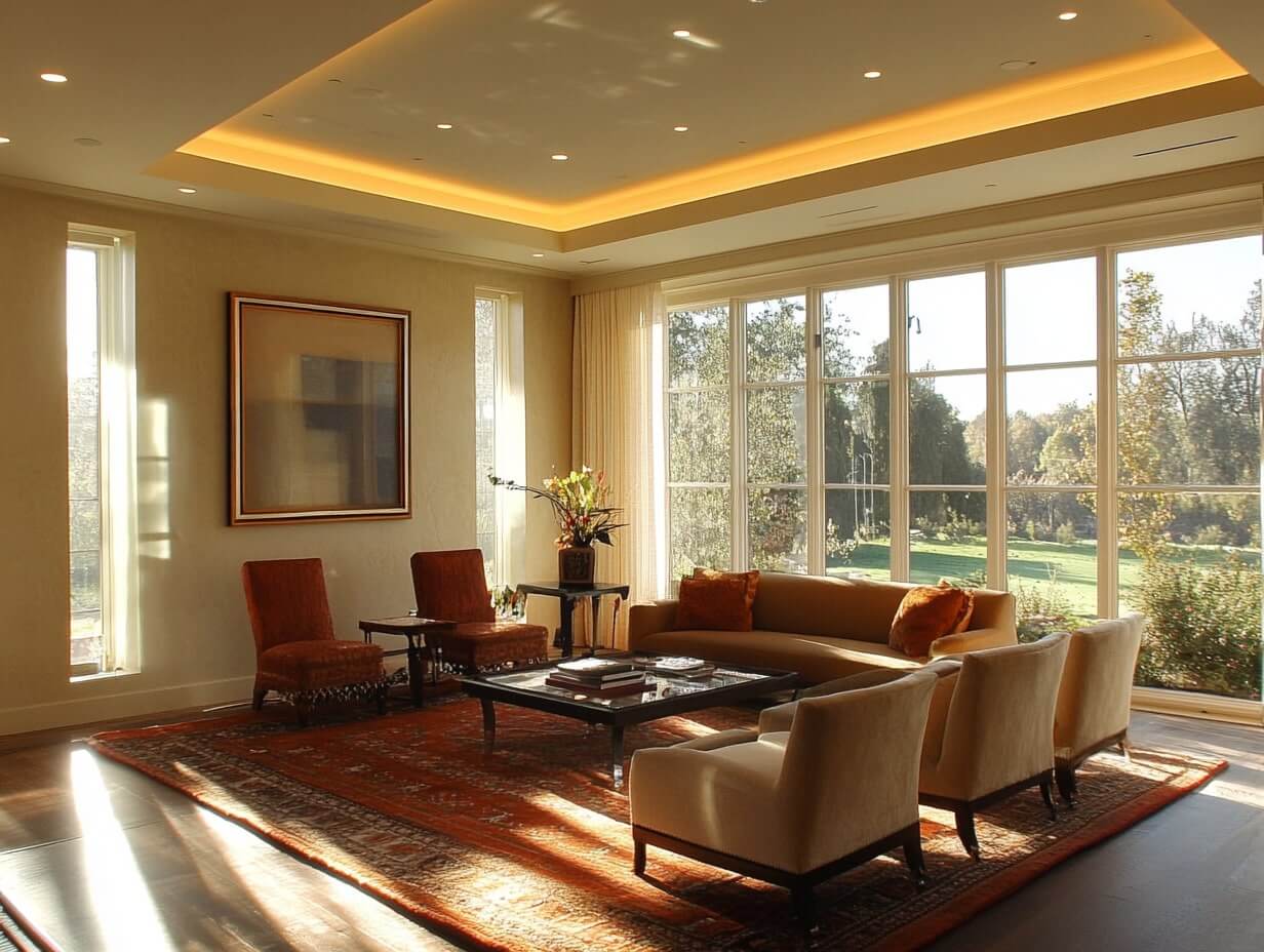 Living Room Cove Light Ceiling Design Ideas