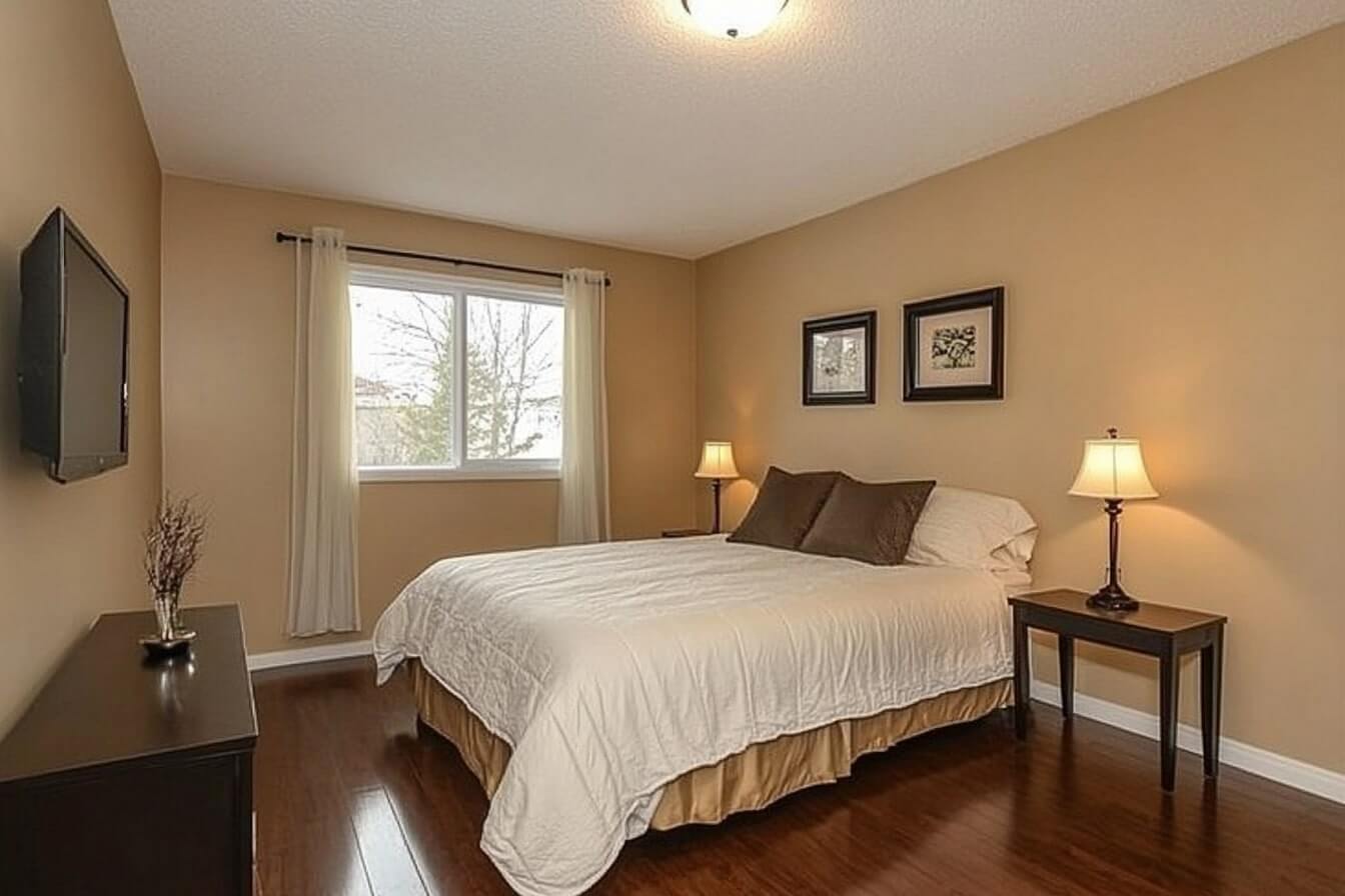 Simple and Symmetrical Bedroom