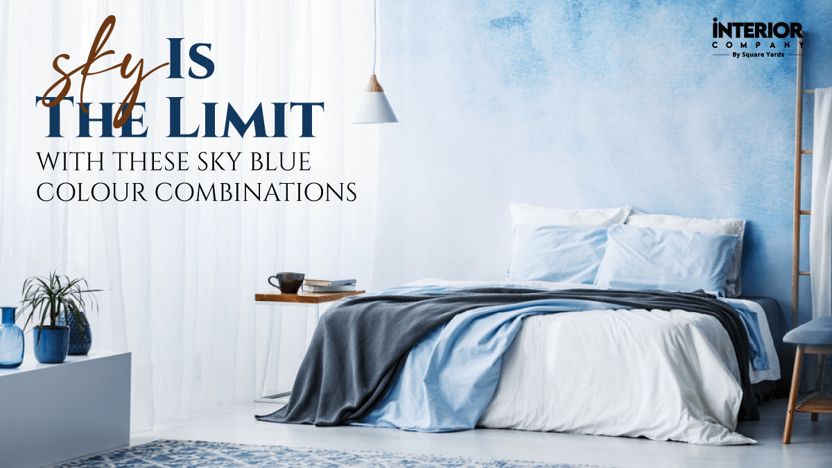 Sky Blue Colour Combination for Bedroom Walls