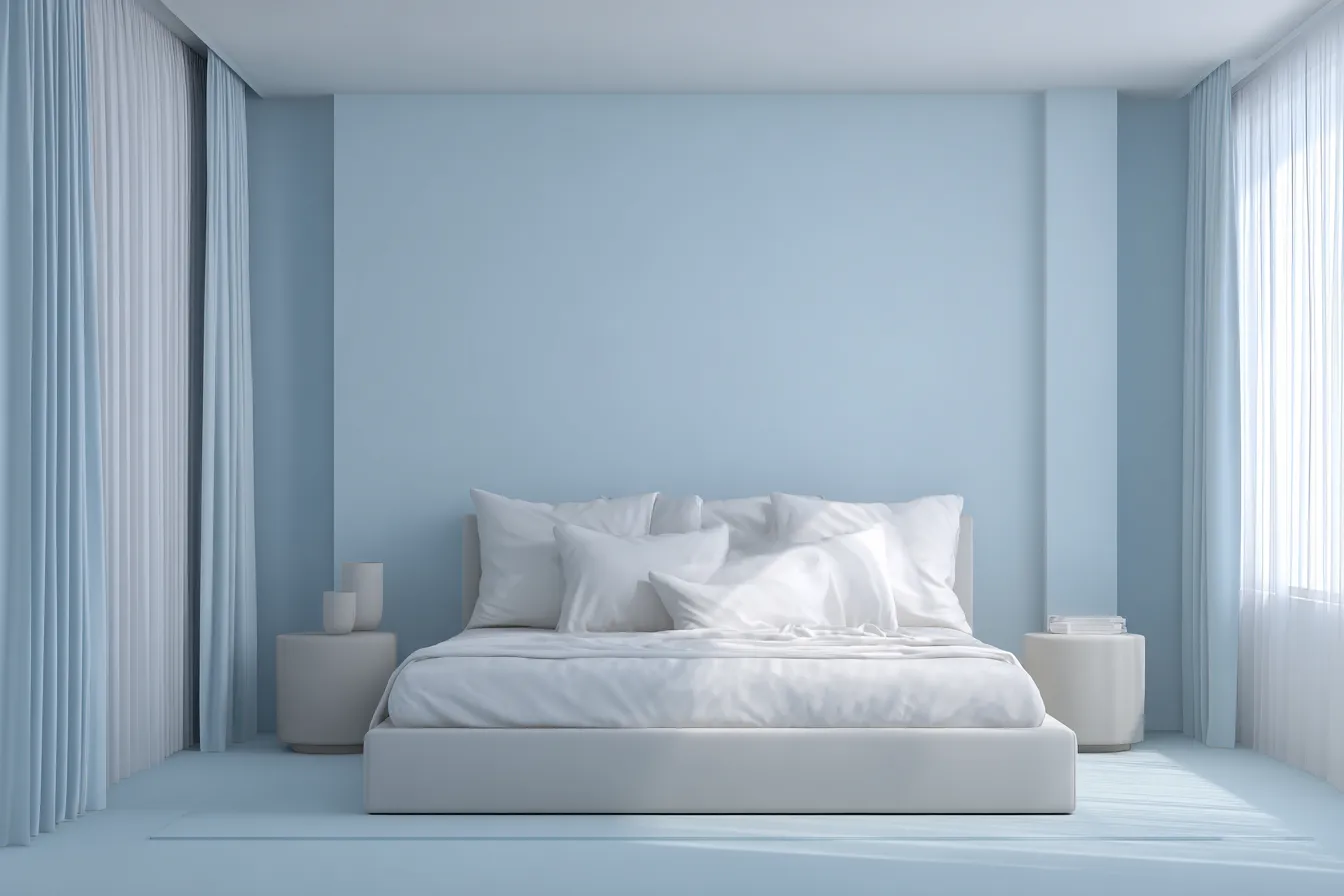 Sky Blue Contrast Colour With Minimalist Theme