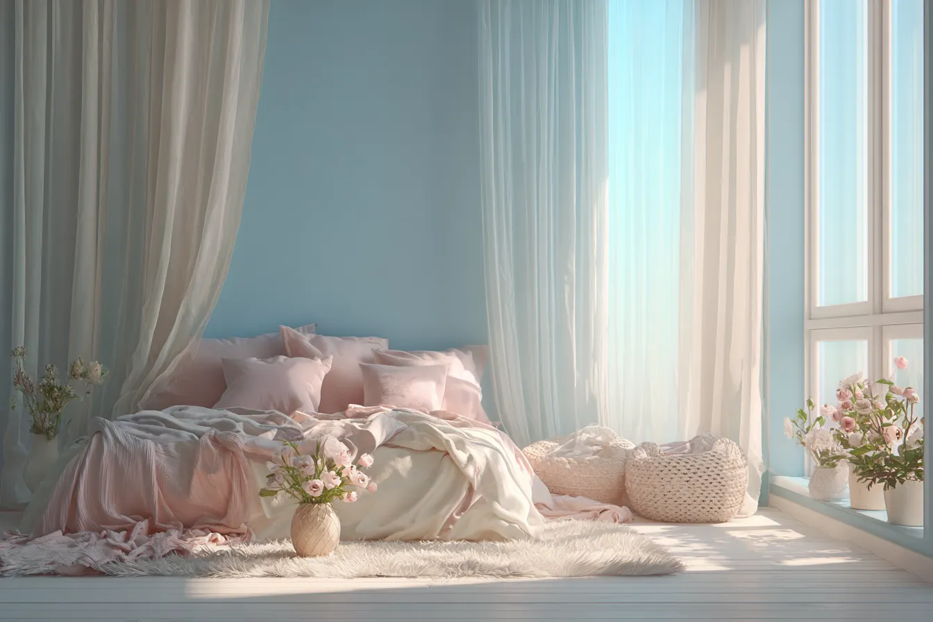 Sky Blue Matching Colour With Soft Pastel Theme 