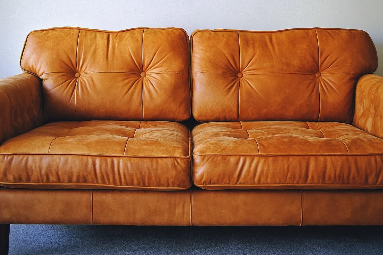 Suede-Finish Sofa