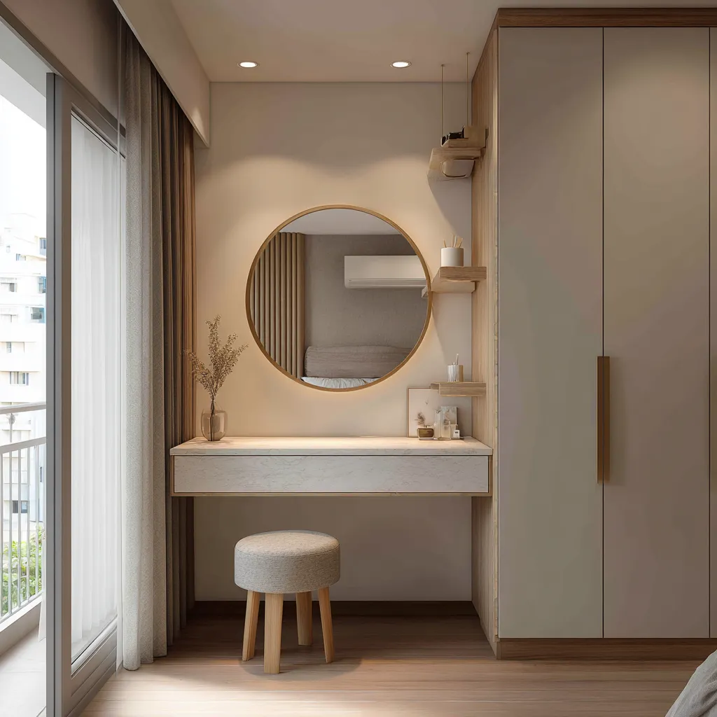 Floating Dressing Table with Single Drawer Floating Dressing Table Design with Single Drawer