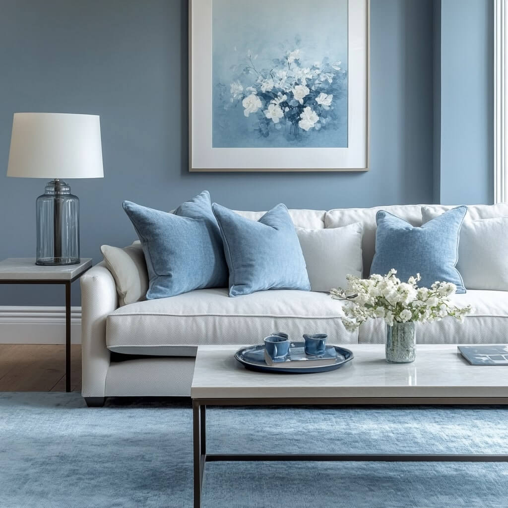 Blue Grey living room combo