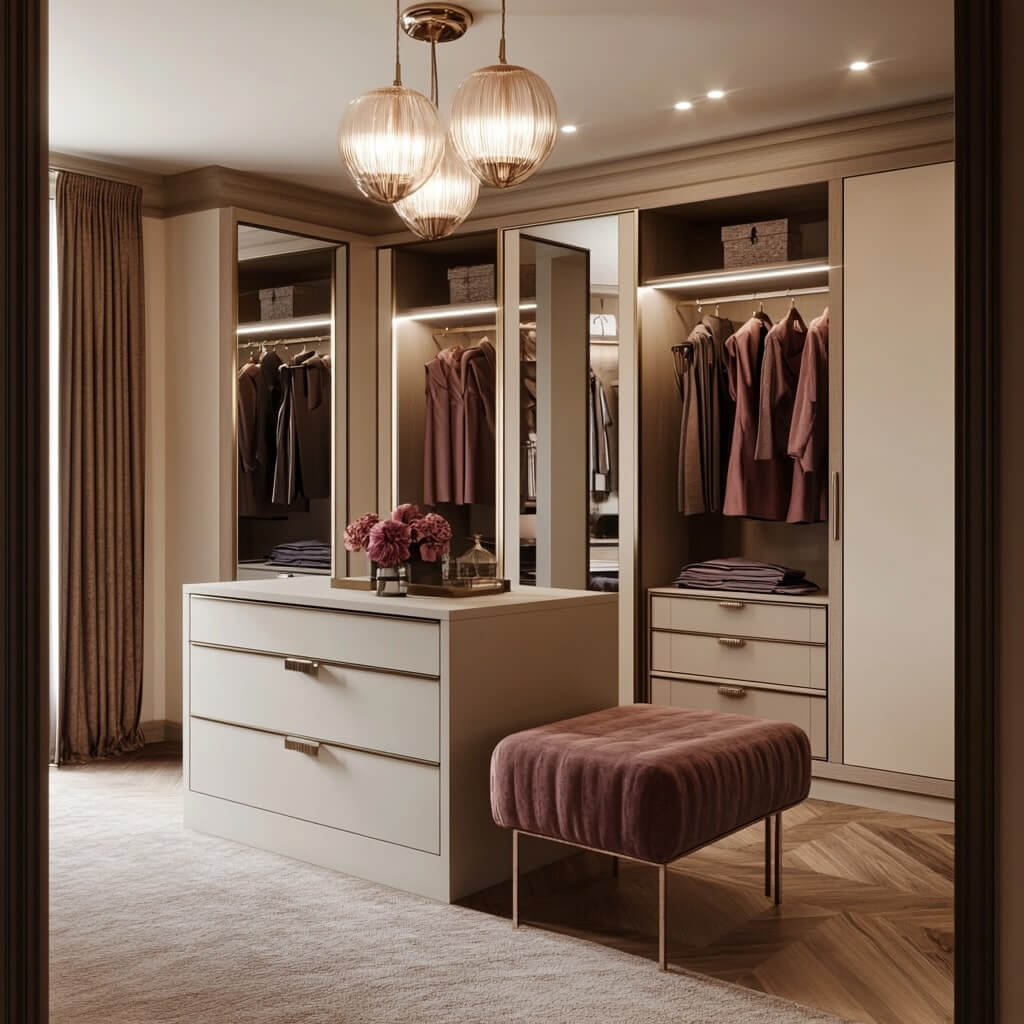 Dressing Room with Island Storage