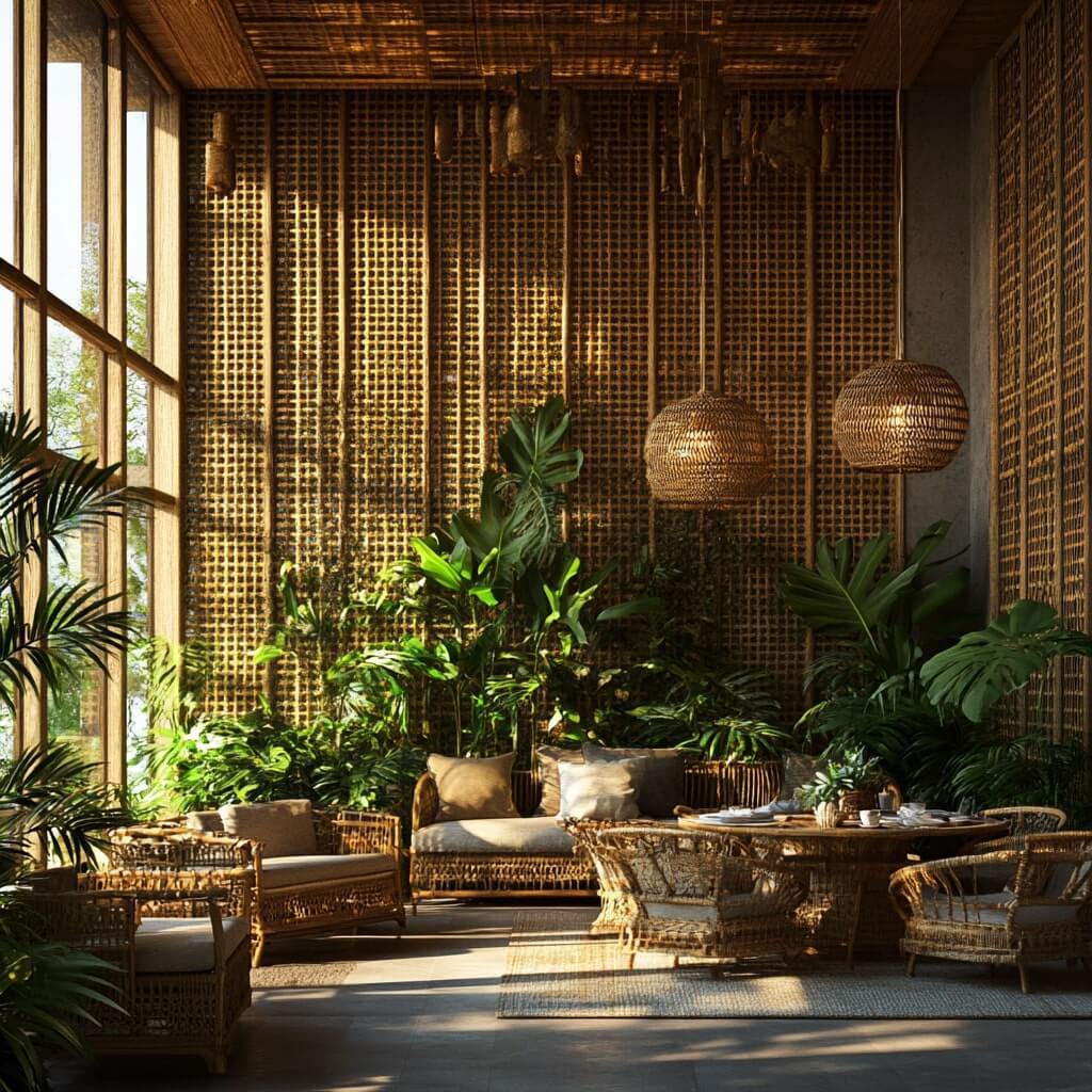 Rattan Wall Panels