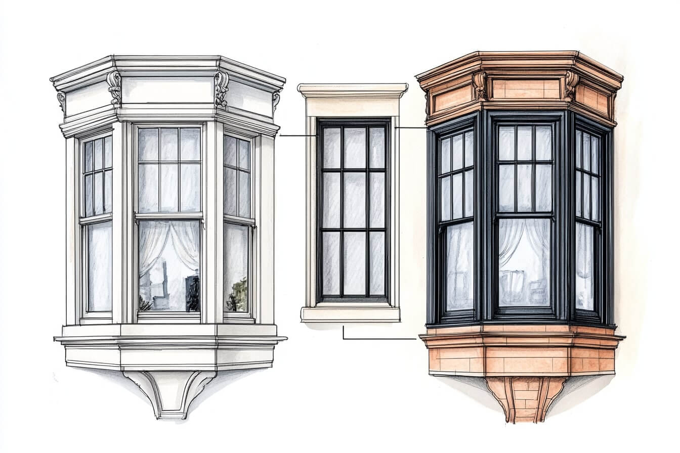 Bay Window on Modern Home Exterior
