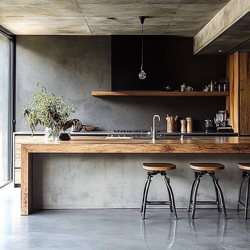 Concrete Kitchen Slab Design Idea