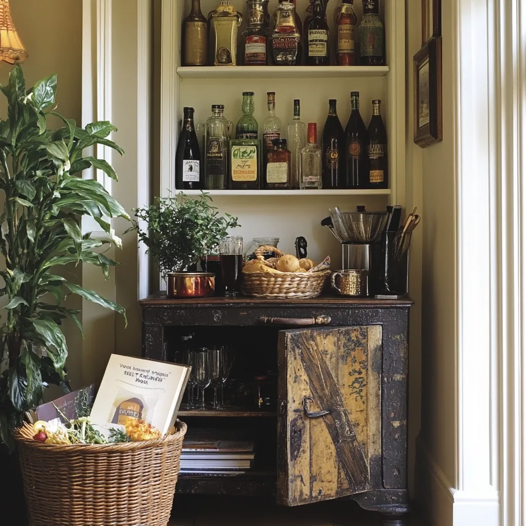 Refreshment Nook Small Home Library Design Ideas- Refreshment Nook
