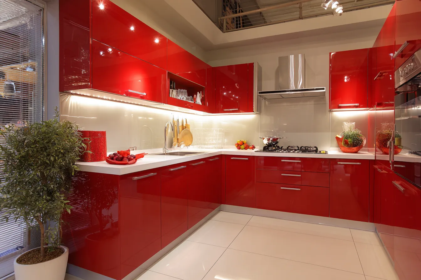 Acrylic Modular Kitchen