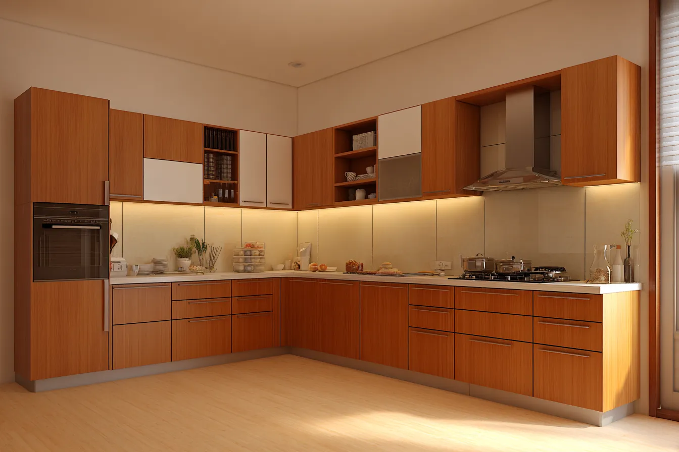 L-Shaped Modular Kitchen Design