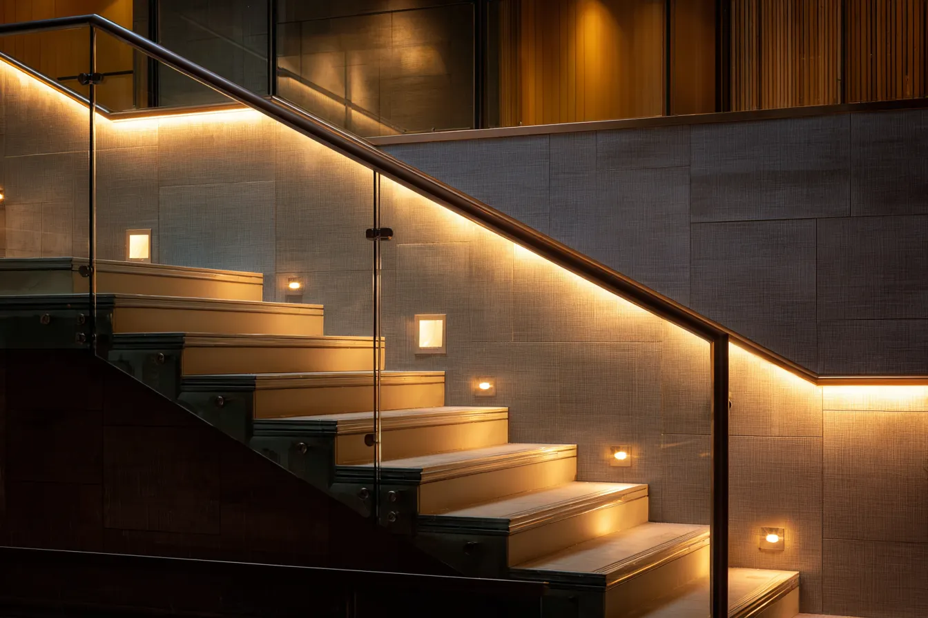 Lights- Stair Railing Decoration Ideas