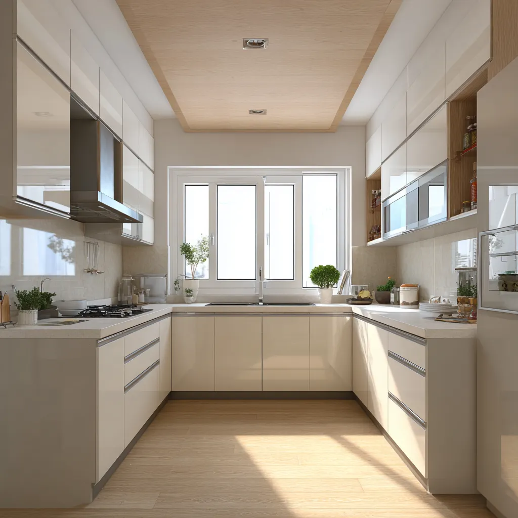 U-Shaped Modular Kitchen U-Shaped Kitchen Design- Types of Kitchen Layout