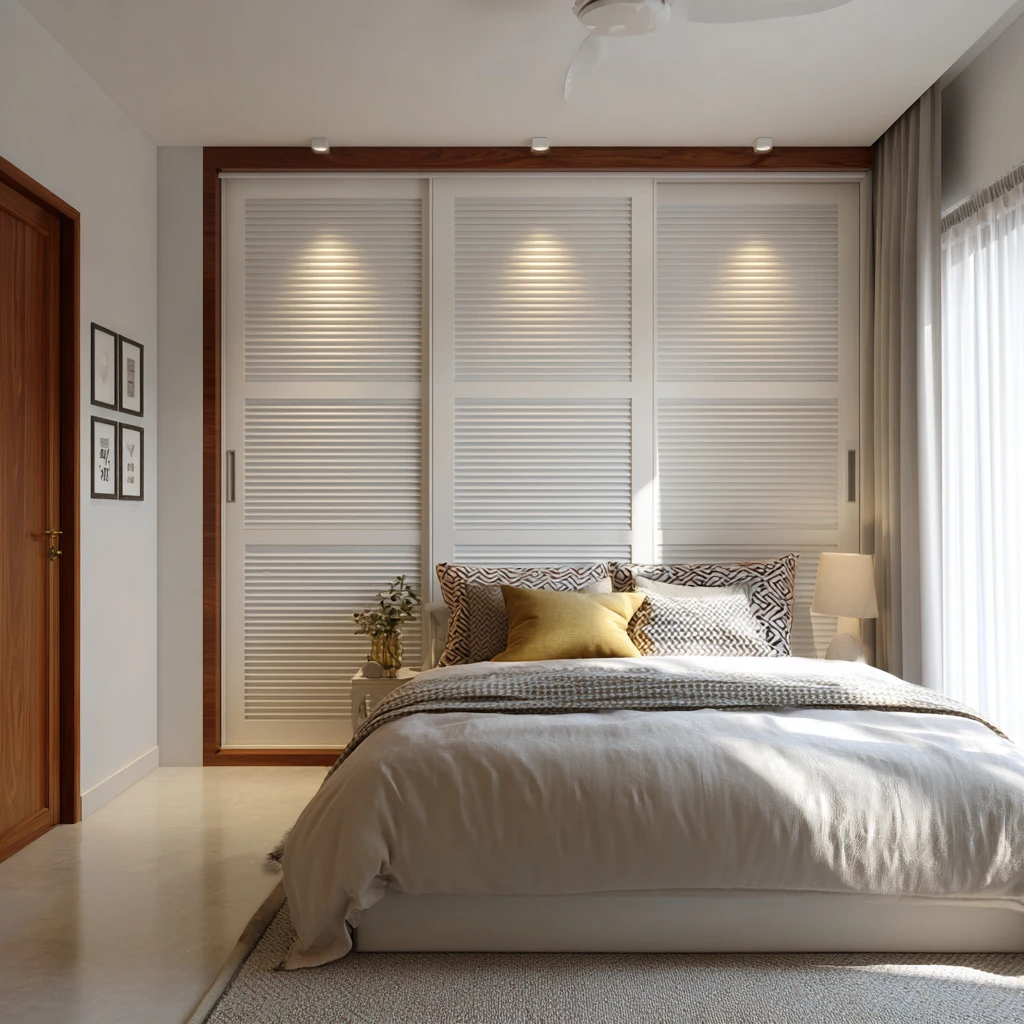 3-Shutter Sliding Wardrobe Design