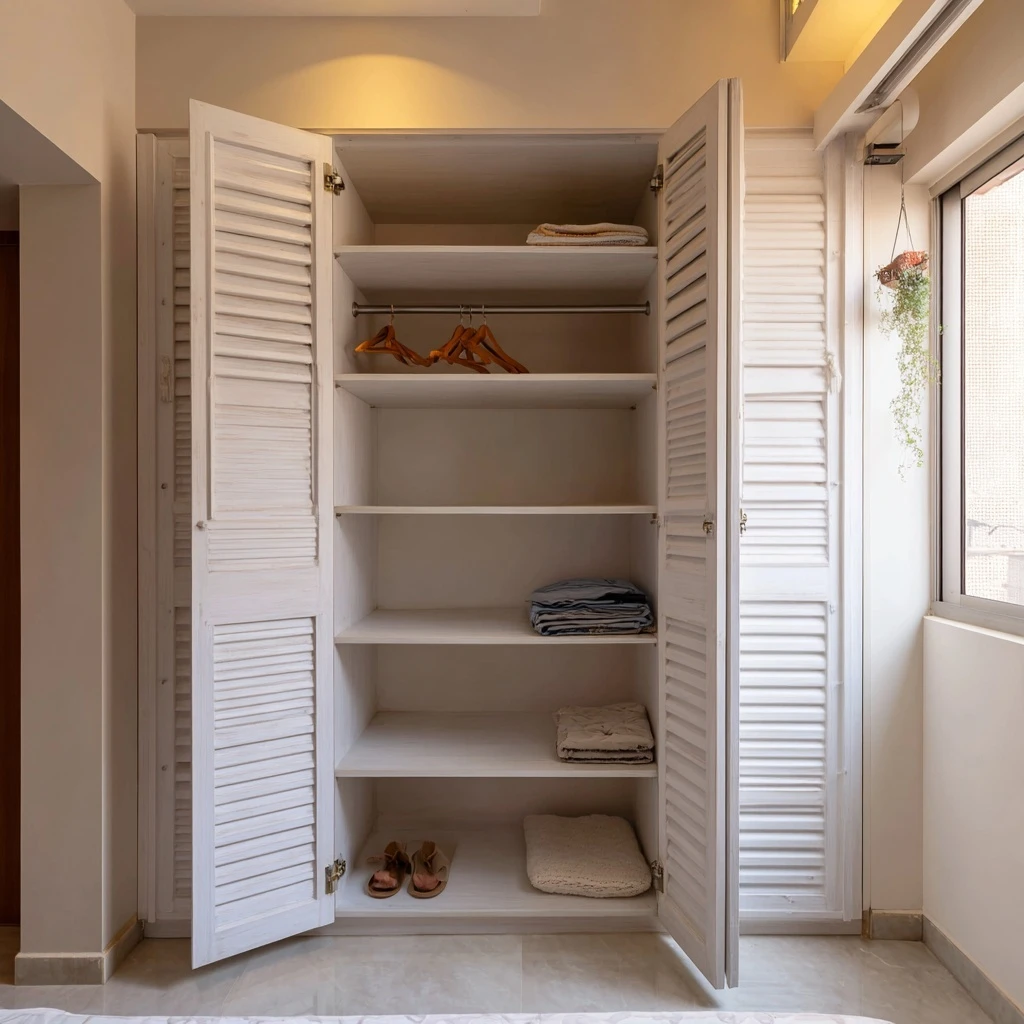 Bi-fold Door Shutter Design for Wardrobe