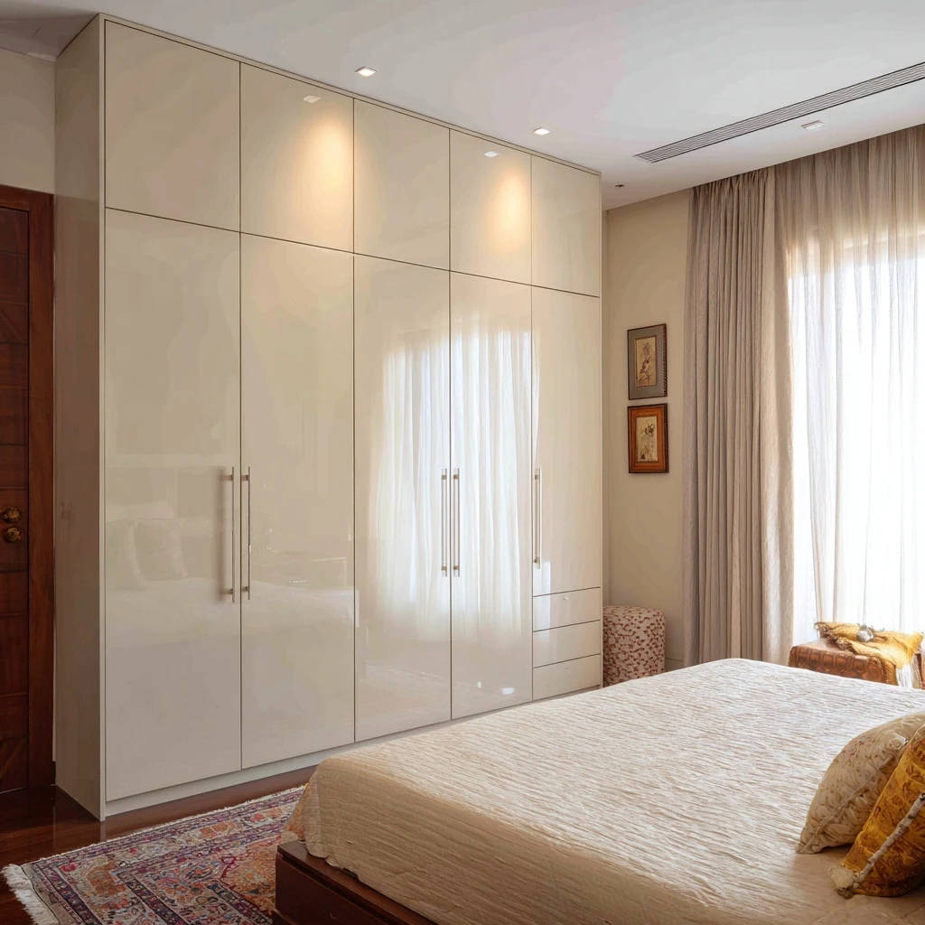 Light and Neutral Bedroom Wardrobe Colours as per Vastu