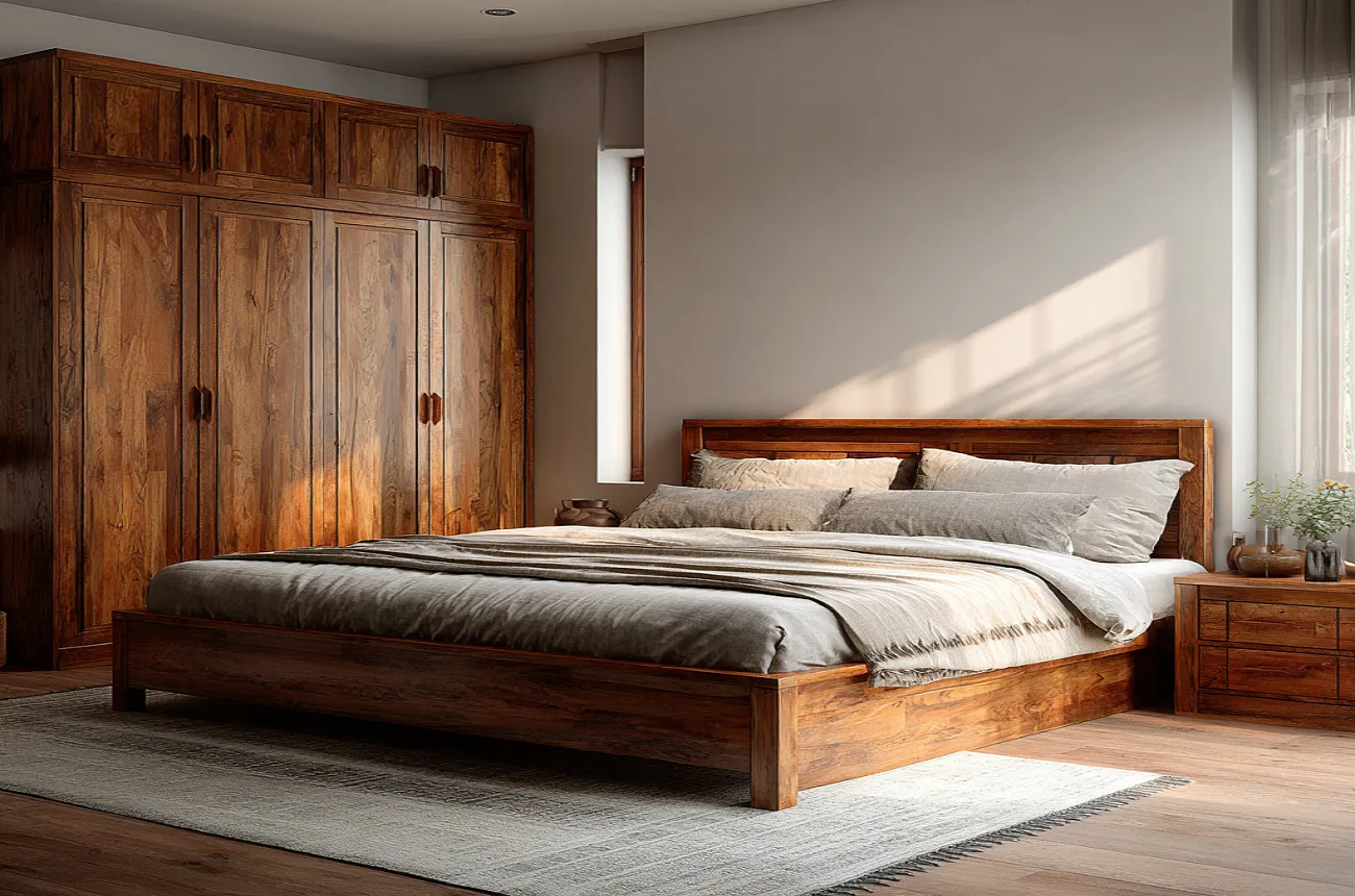 Sheesham Wood vs Teak Wood: Know Which One is Better Option for Beds and Wardrobes