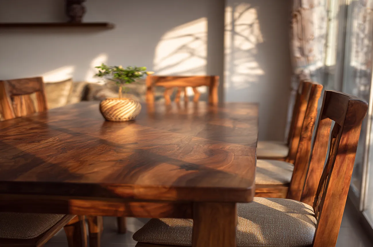 Sheesham Wood vs Teak Wood: Know Which One is Better Option for Dining Tables