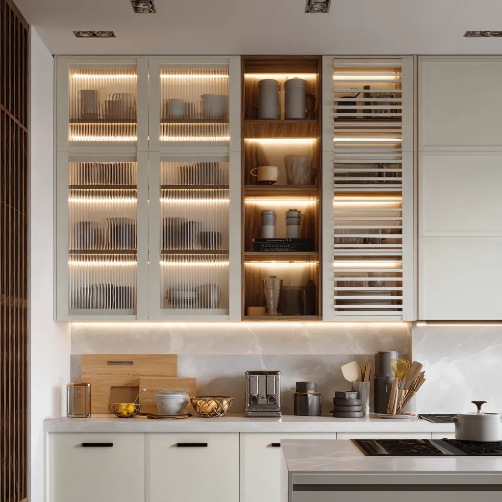 Acrylic Glass Kitchen Cabinet Design