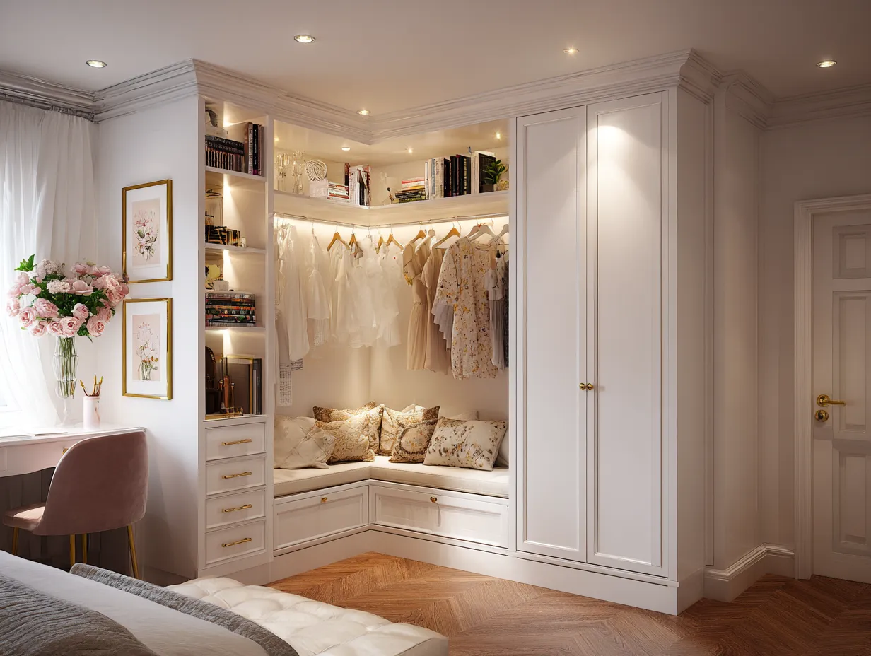 Built-in Corner Wardrobe Design
