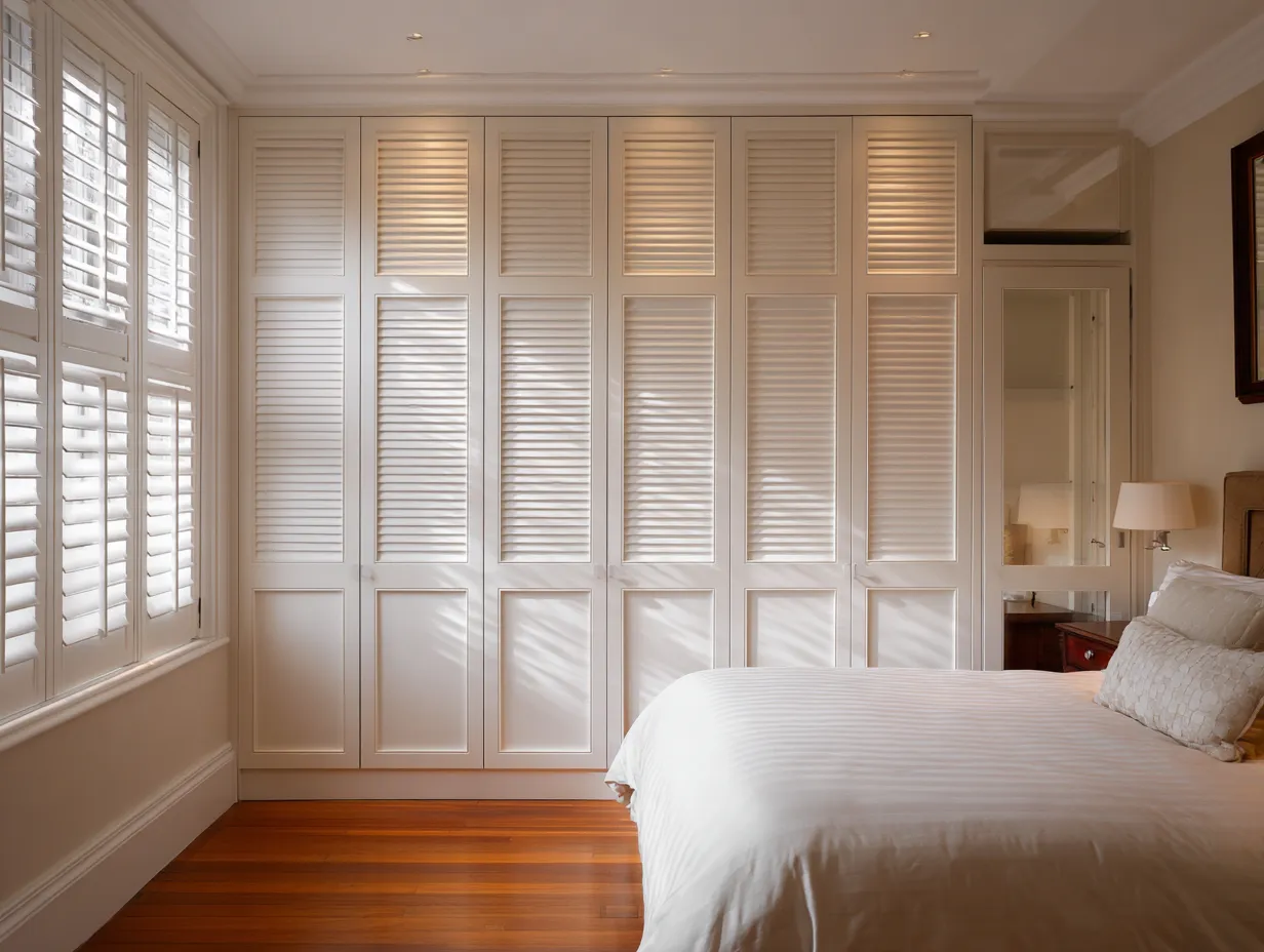 Built-in Wardrobe Design with Closed Storage Units