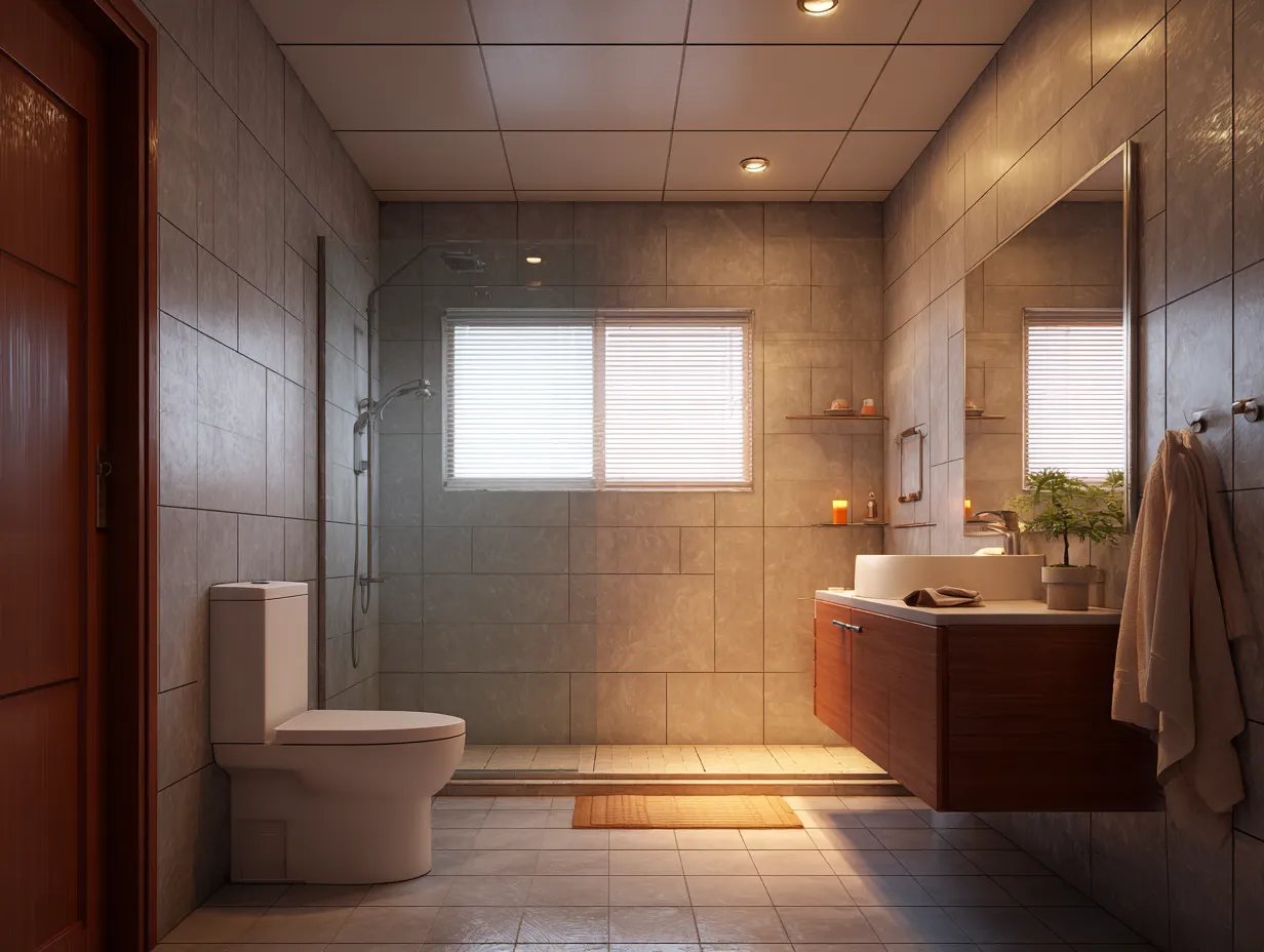 Ceiling and Overhead Elements: Things Interior Designers Check Before Suggesting Bathroom Changes
