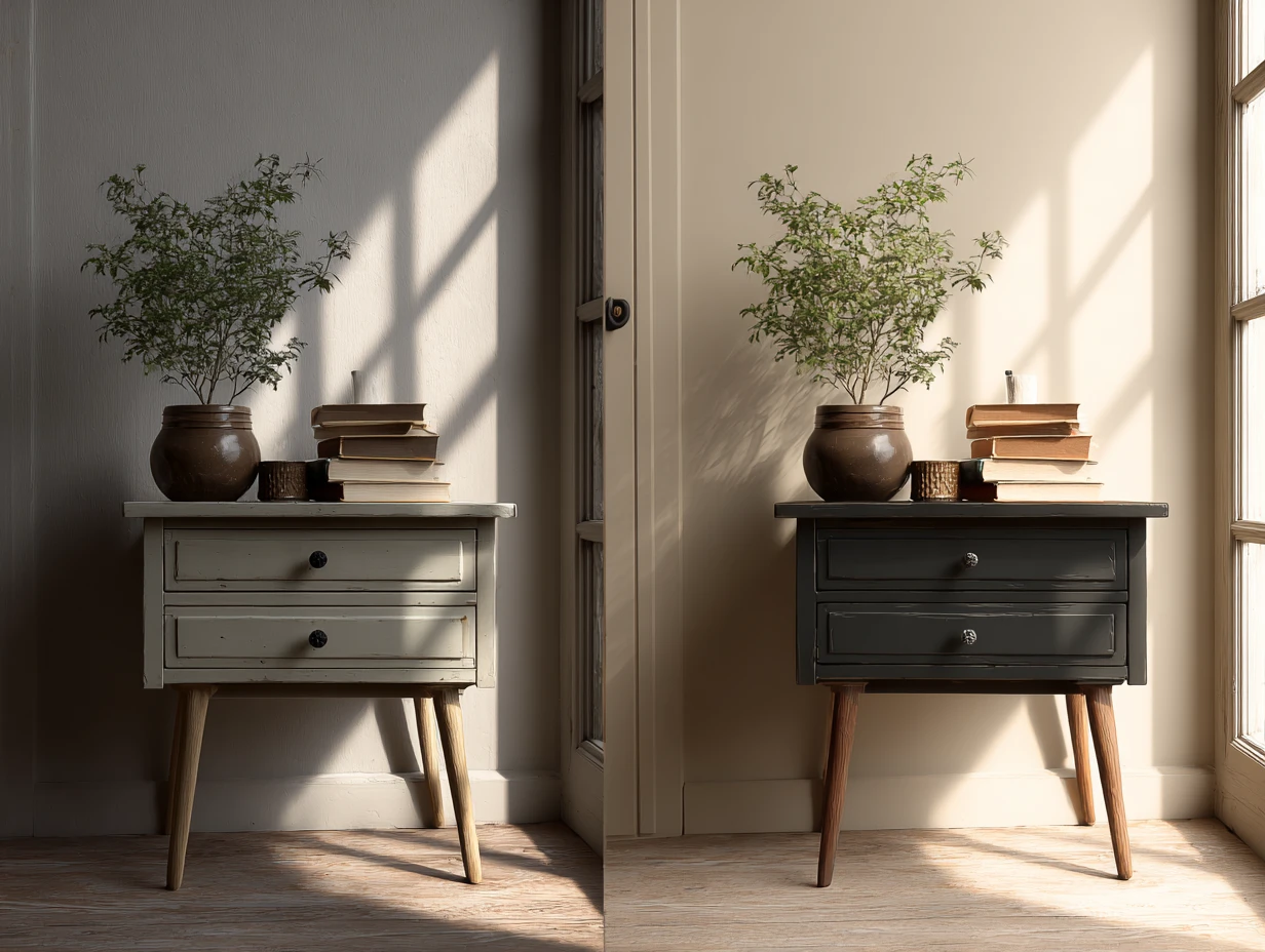 DIY Paint Side Tables- Budget Interior Design Hacks