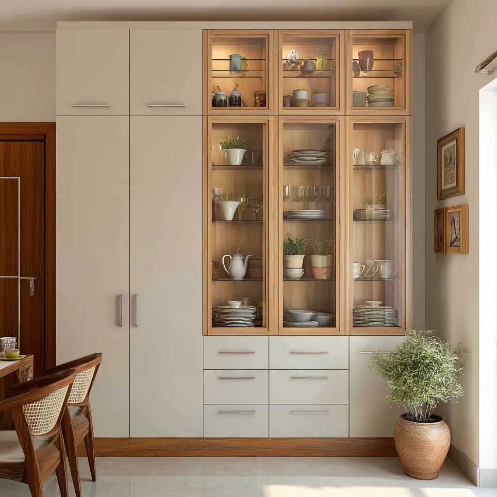Full-Height Crockery Cupboard Design Full-Height Crockery Unit Design