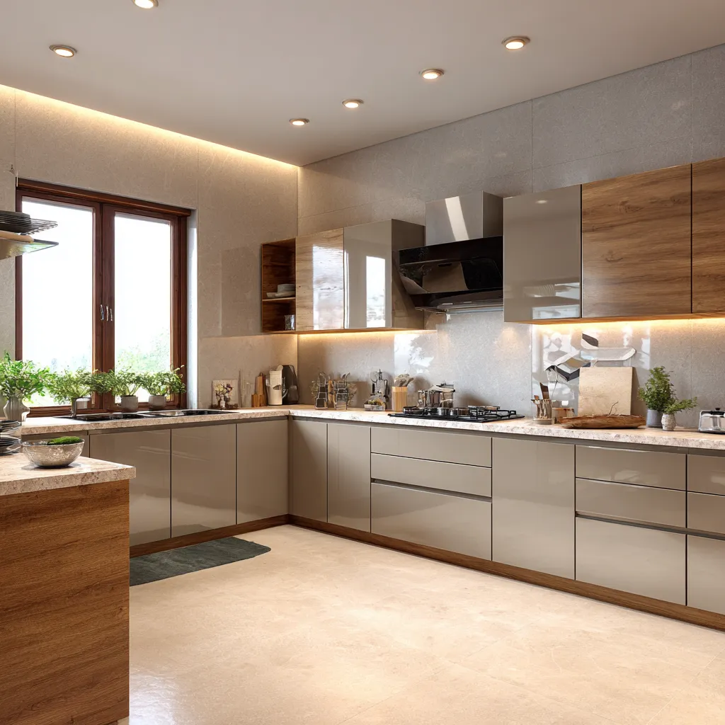 Glossy Modern Acrylic Kitchen Cabinets