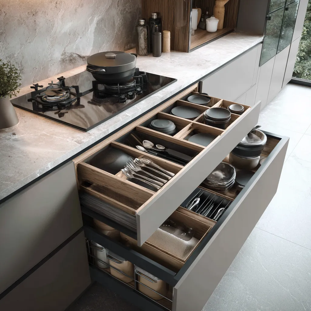 Kitchen Design Tips- Prefer Drawers Over Deep Cabinets