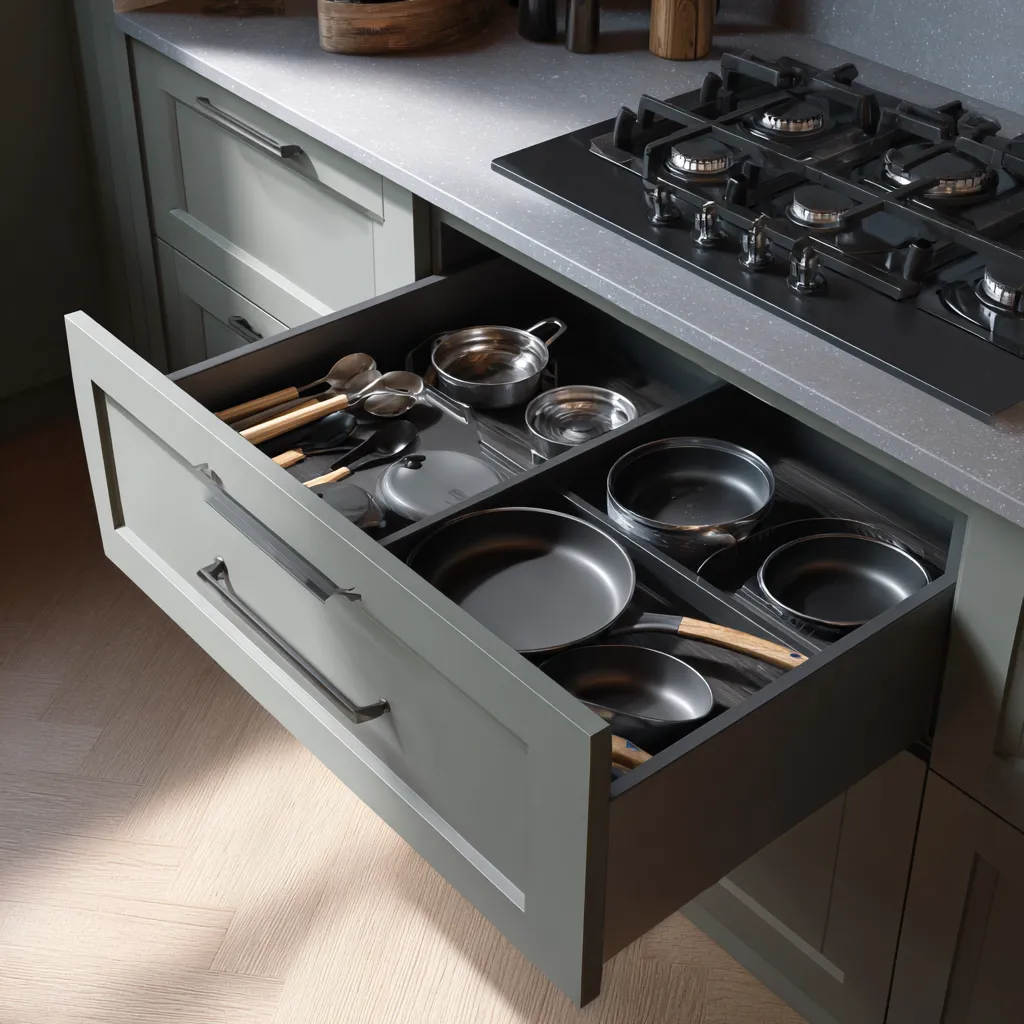 Kitchen Drawer Design Under Cooktop