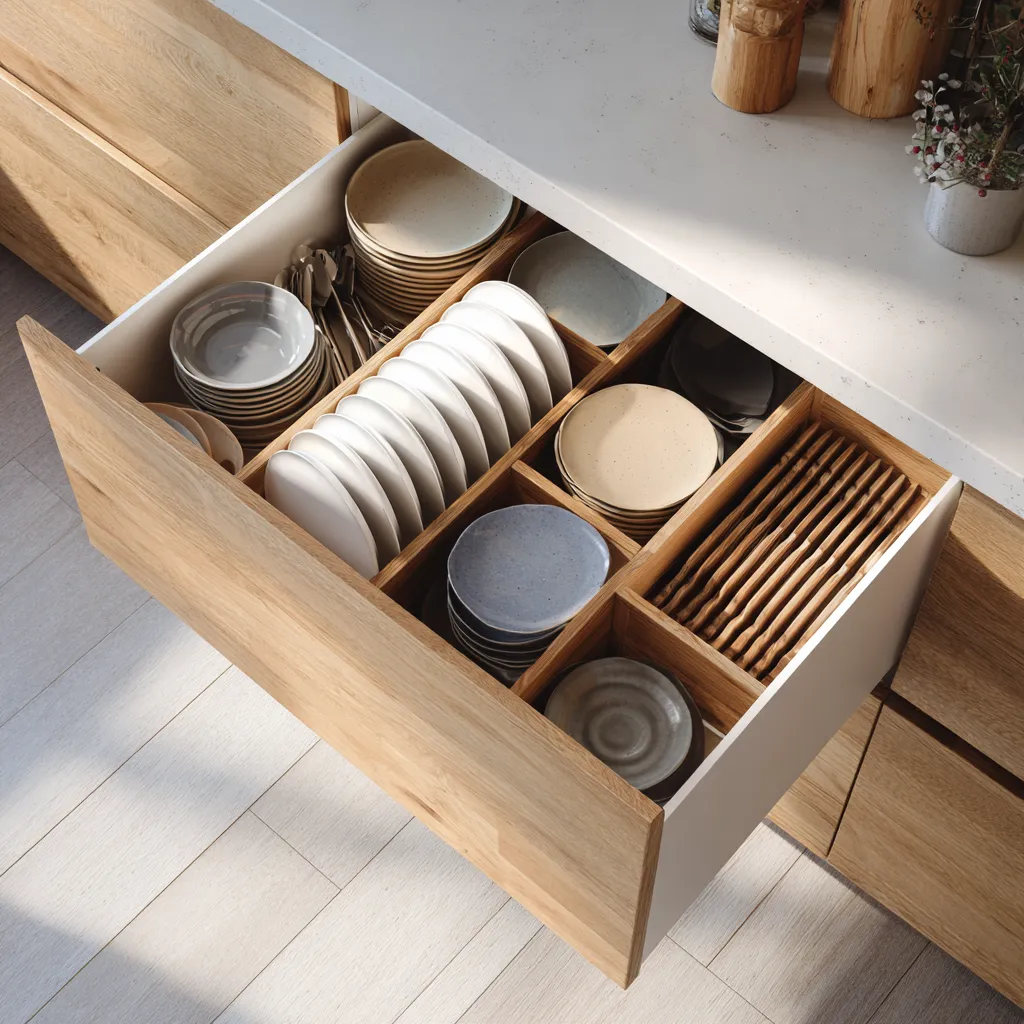 Kitchen Tray Storage Drawer Design