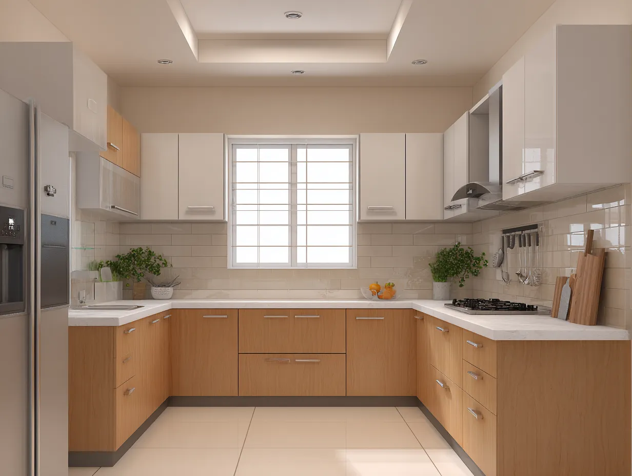L-Shaped Kitchen- Types of Kitchen Layouts