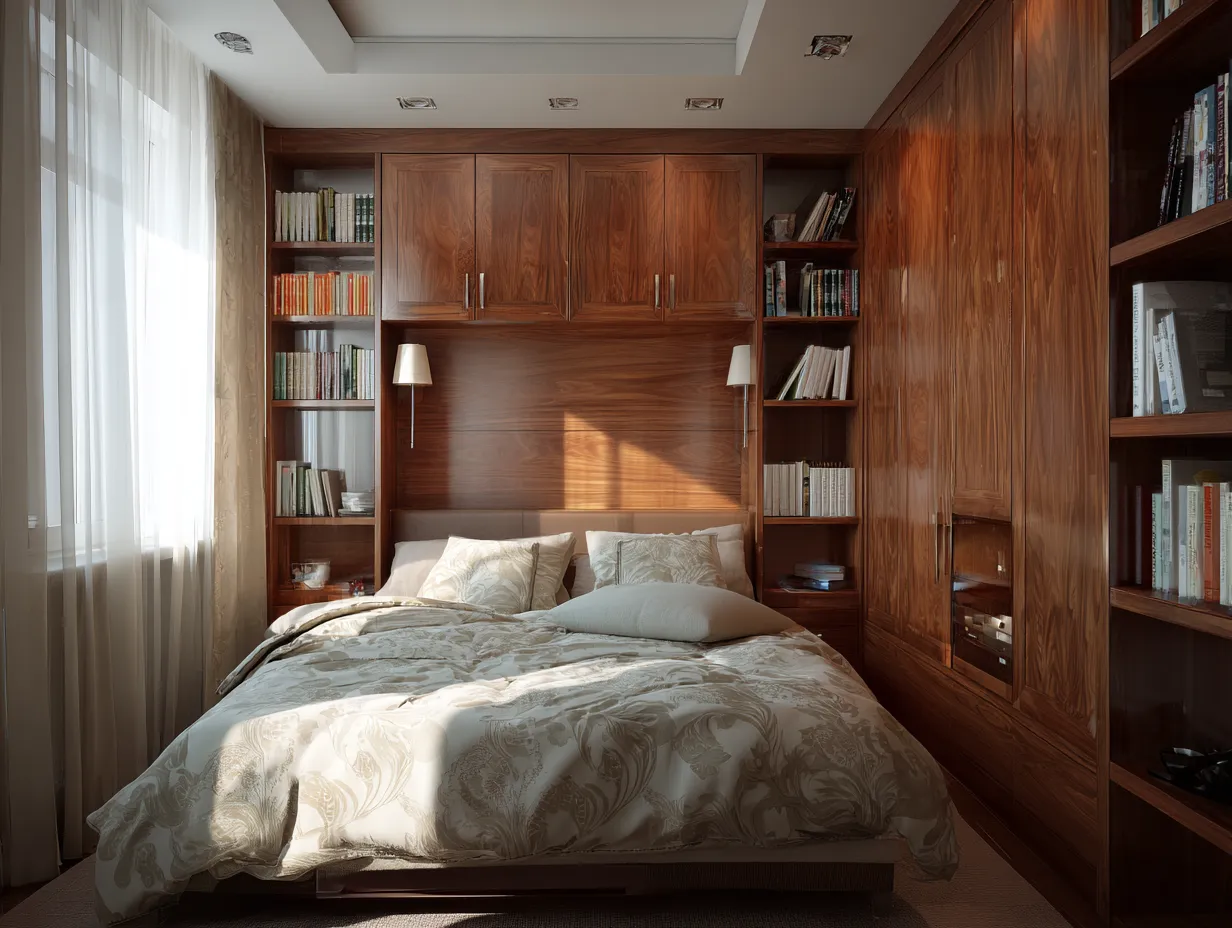 Modern Fitted Wardrobe Around Bed