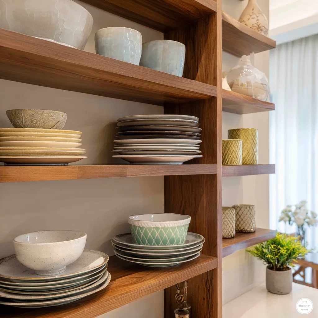 Modern Open Shelf Crockery Cupboard Design Modern Open Shelf Crockery Unit Design