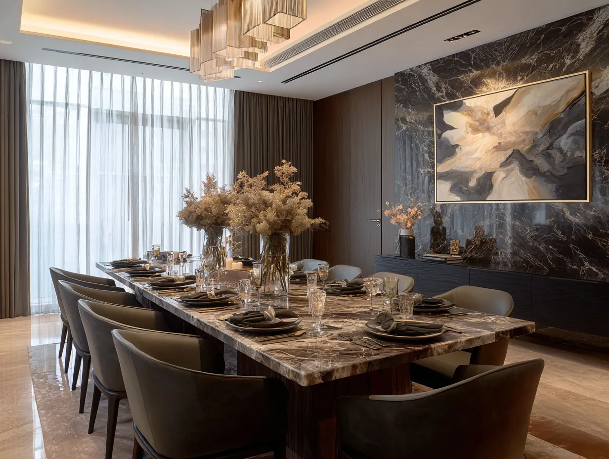 Occasional-Use Marble Top Dining Table