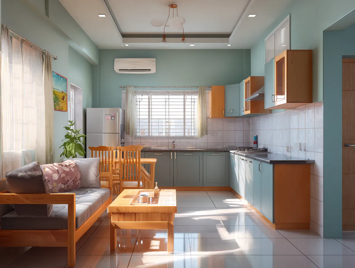 Open Kitchen- Types of Kitchen Layouts