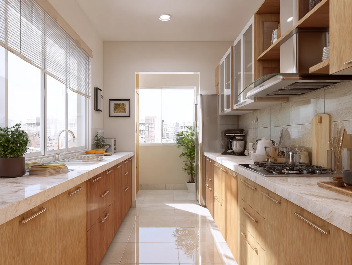 Parallel Kitchen- Types of Kitchen Layouts
