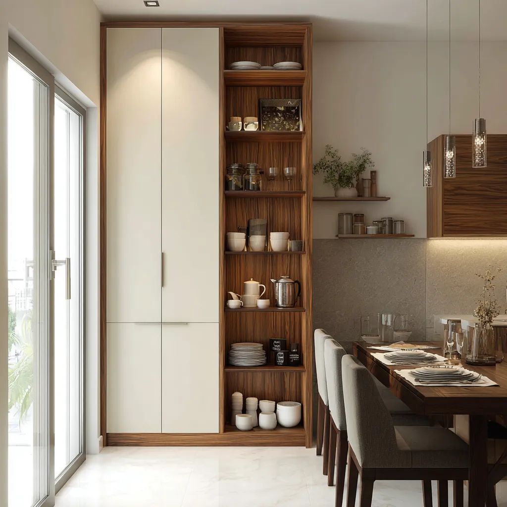 Slim Vertical Crockery Cupboard Design Slim Vertical Crockery Unit Design