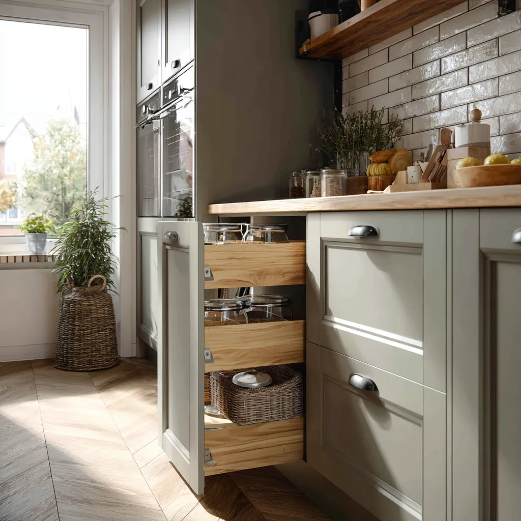 Small Kitchen Cupboard Drawer Design 