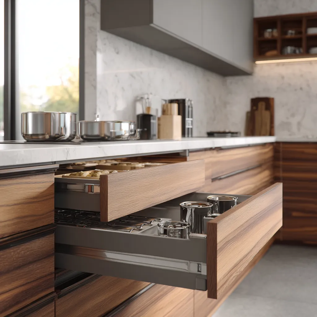 Soft-close Kitchen Cupboard Drawers Design