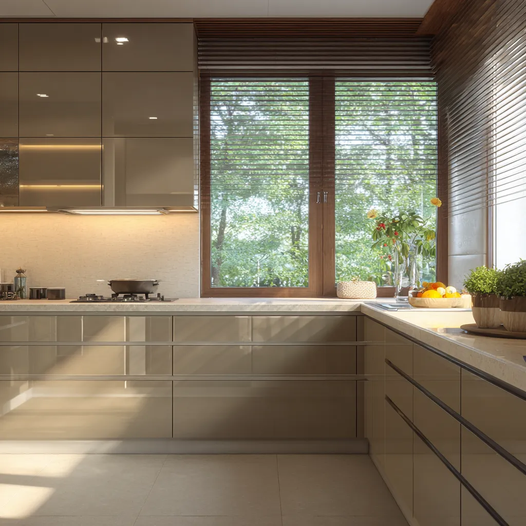 Solid Colours Kitchen Acrylic Sheets Design