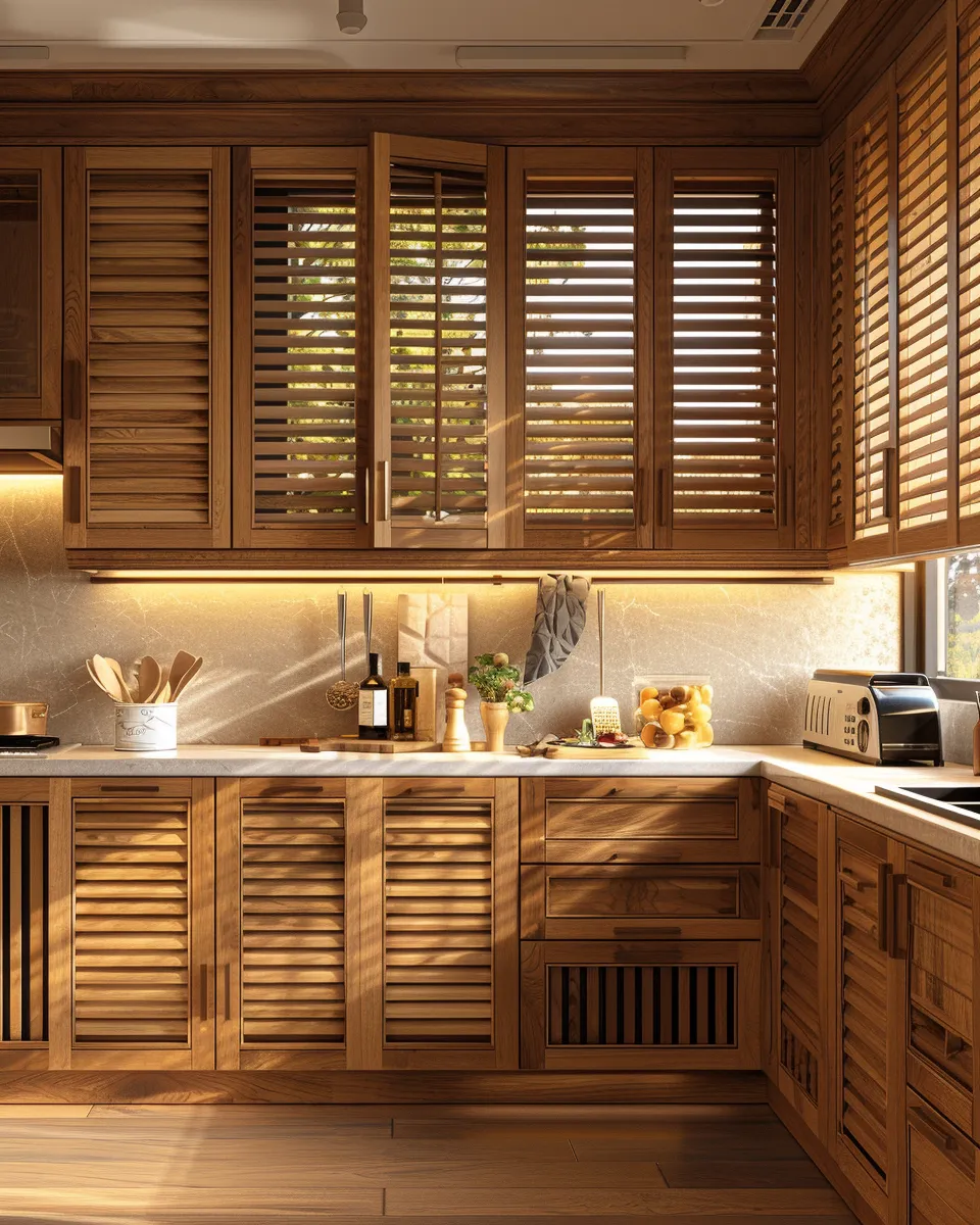 Solid Wood- Kitchen Cupboard Material