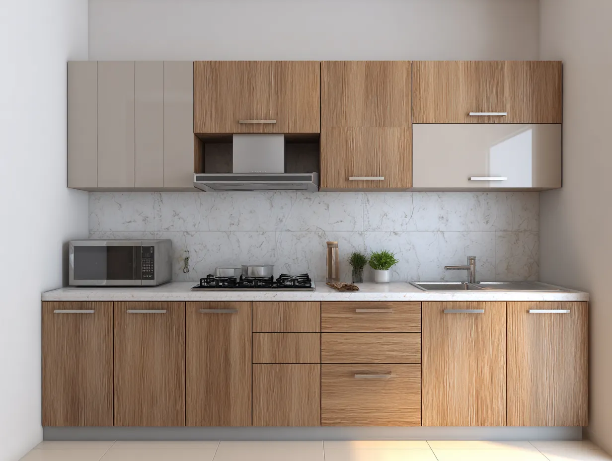 Straight Kitchen- Types of Kitchen Layouts