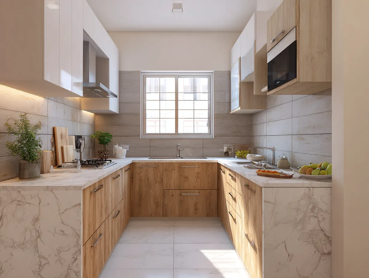 U-Shaped Kitchen- Types of Kitchen Layouts