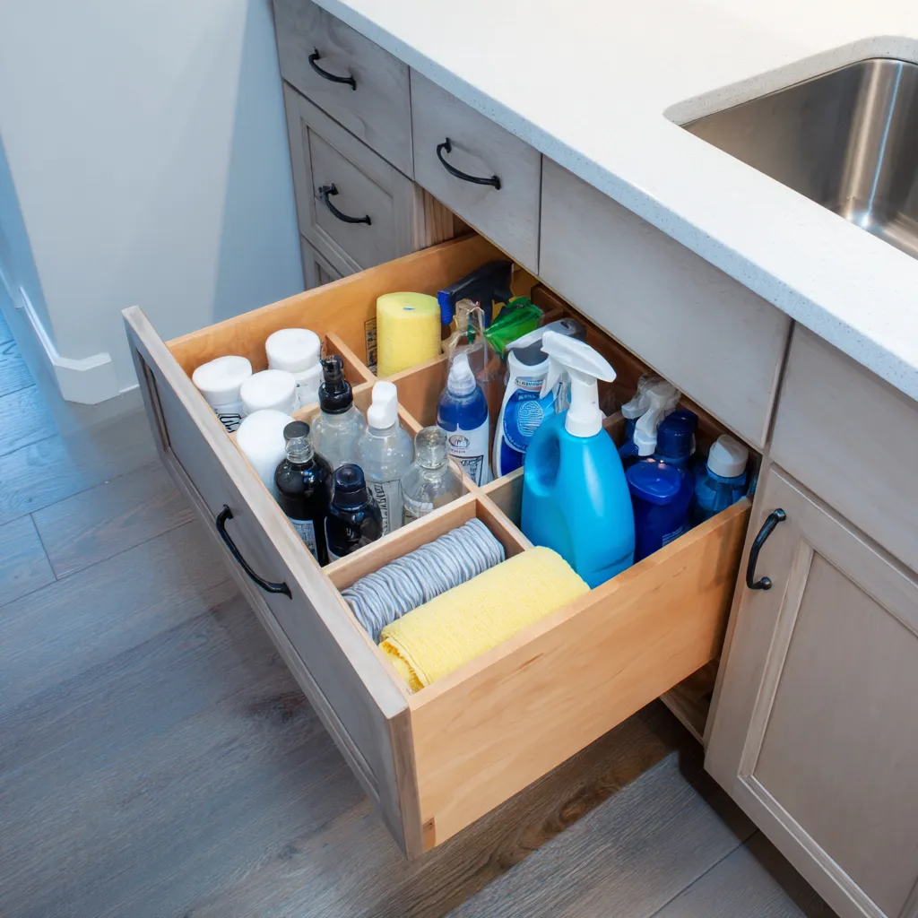 Under-Sink Kitchen Cabinet Drawer Design